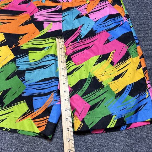 Loudmouth Golf Shorts Mens Size 34 Paint Brush Strokes Colorful Rainbow - Picture 6 of 6